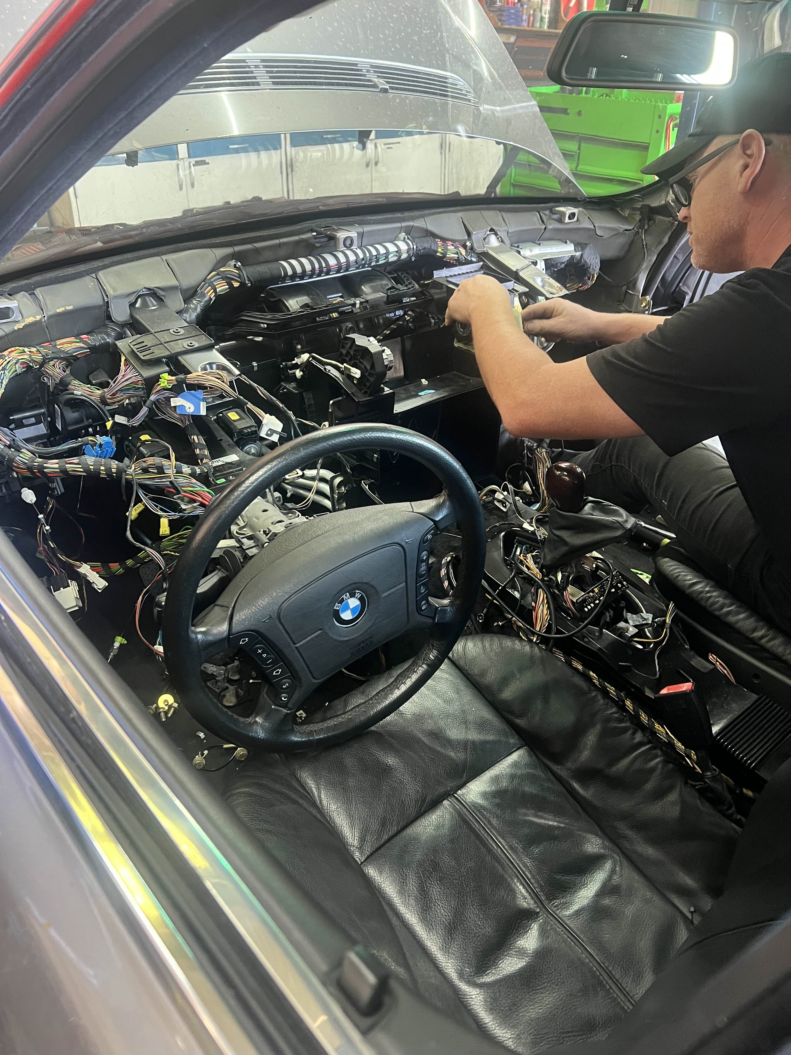 Interior dashboard electrical repair